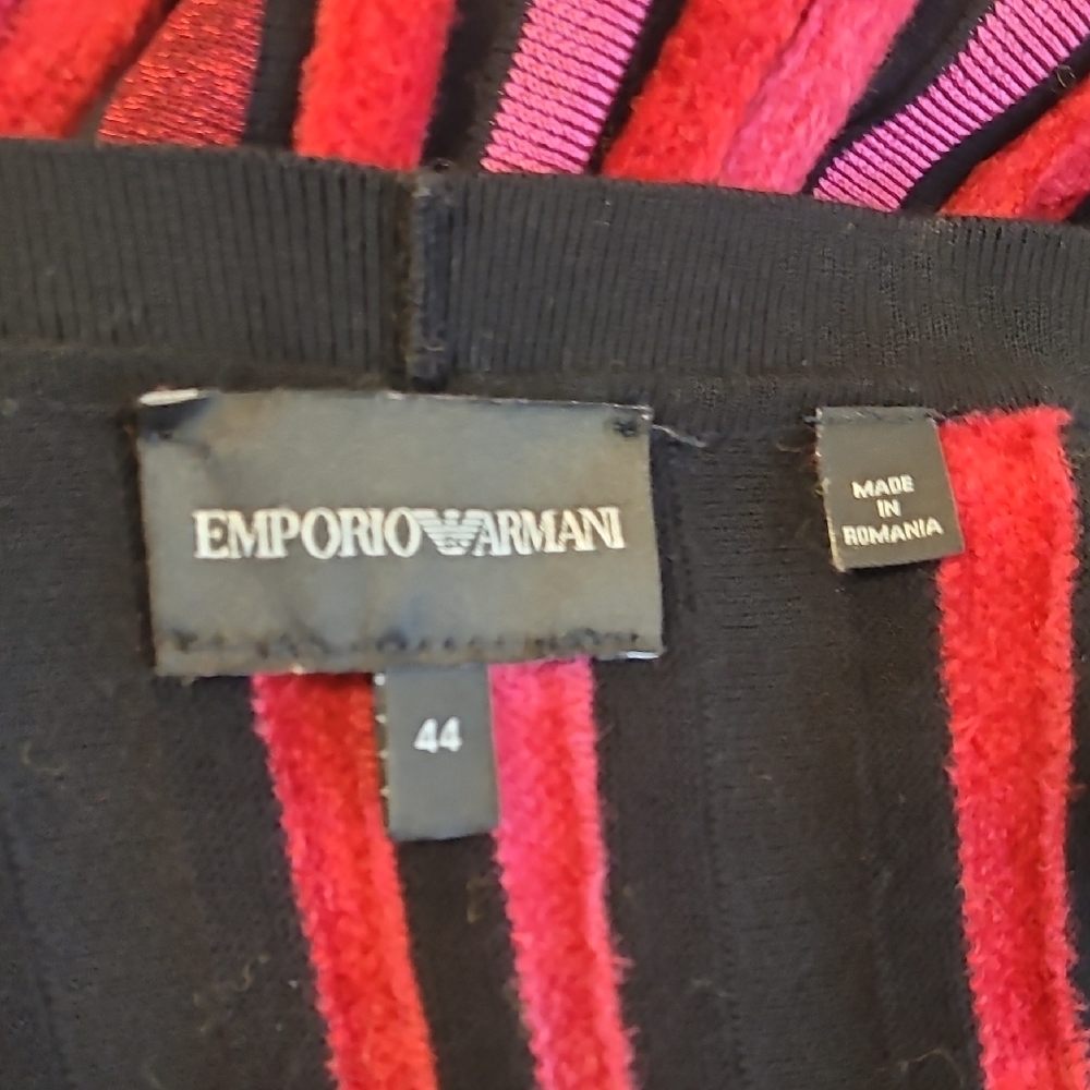 Emporio Armani Vibrant Pink and Black Long Sleeve Dress Perfect Condition - Picture 4 of 6